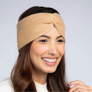 Recycled Cashmere Headband for Women by BB Sheep - camel/Tan - NEW